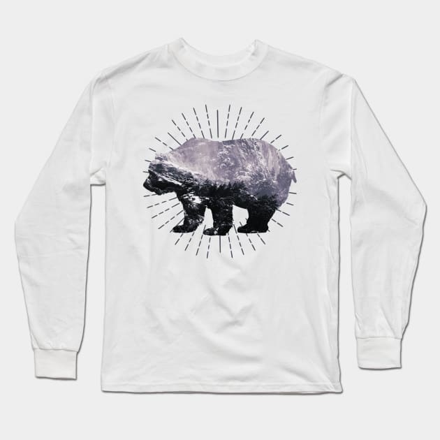 Wilderness Bear Long Sleeve T-Shirt by NJORDUR